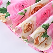 preiswerte Blumenmädchenkleider-Kinder Mädchen Kleid Partykleid Blumen Blume Kurzarm Leistung Hochzeit Besonderer Anlass Gerafft Elegant Urlaub Mode Polyester Midi Partykleid Schwingkleid Skaterkleid Sommer Frühling 3-10 Jahre Wei