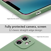 levne Pouzdra pro iPhone-telefon Carcasă Pro iPhone 15 Pro Max Plus iPhone 14 13 12 11 Pro Max Plus X XR XS Zadní kryt Pouzdro z tekutého silikonu Nárazuvzdorné Pevná barva Silikonový gel Silikon