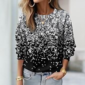 economico Arte &amp; Design Tops-felpa da donna pullover grafica street casual basic girocollo manica lunga top micro-elastico autunno&amp;amp;tessuto morbido traspirante invernale confortevole