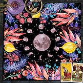 olcso Asztalterítők-tarot asztalterítő játékhoz, oltárterítő, boszorkánysági asztrológia dekoráció orákulumkártya pad tarot szőnyeg witcher dekor, parti ajándékok, parti ajándék dekoráció, parti kellékek varázsművészeti