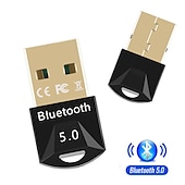 お買い得  パソコン・周辺機器-usb bluetooth 5.0 アダプタドングル pc コンピュータワイヤレスマウスキーボード ps4 aux オーディオ bluetooth 5.0 レシーバートランスミッター
