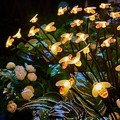 economico Luci paesaggistiche-2 luci solari da giardino a forma di lucciola, 8/10 LED, luci da giardino esterne impermeabili con 2 modalità di illuminazione, luci oscillanti IP65 per decorazioni natalizie, da giardino, da patio e da passerella