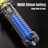 preiswerte taktische Taschenlampen-208 LED Taschenlampen LED Sender 3 Beleuchtungsmodus inklusive USB-Kabel Leicht Für den täglichen Einsatz USB Schwarz