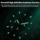 abordables Relojes de Cuarzo-Reloj de cuarzo OLEVS para hombres calendario cronógrafo gran bisel reloj impermeable de cuero genuino