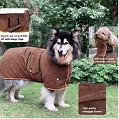 ieftine halat de baie purtabil-prosop pentru animale de companie absorbant cu uscare rapidă halat de baie pentru câini mare verde animal de companie it wrap talie halat de baie