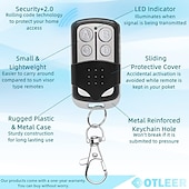 cheap Household Appliances-Universal 433MHz Garage Door Remote Duplicator, 4-Button Gate Remote Cloning Transmitter Control