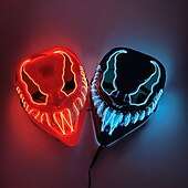 olcso Maszkok-halloween maszk led purge világít világítással deadpool maszk ijesztő jelmez karneváli cosplay partihoz könnyű halloween jelmezek