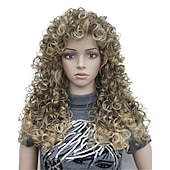 cheap Historical Wigs-Synthetic Heat Resistant Hair Long Curly Wigs Cosplay Women Wig Halloween Wigs
