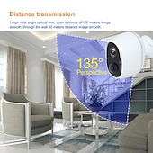 abordables Caméras IP d&#039;intérieur-batterie intégrée hd 1080p wifi caméra ip caméra de surveillance à domicile sans fil caméra étanche extérieure vision nocturne infrarouge suivi intelligent caméra de vidéosurveillance audio