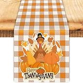 cheap Table Runners-Pumpkin Table Runner Halloween Fall Burlap Tablerunner Farmhouse Indoor Table Autumn Decoration Table Flag Decor For Dining Weddig Party Holiday