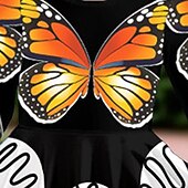 economico Abito farfalla 3D-ragazze&#039; 3D Pop art Farfalla Vestito Manica lunga Stampa 3D Estate Autunno Sportivo Giornaliero Per eventi stile sveglio Informale Bellissimo Bambino 3-12 anni Abito casual Abito linea A Sopra il