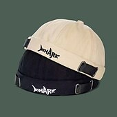 cheap Men&#039;s Hats-Unisex Docker Cap Brimless Hats Black Green Cotton Travel Beach Outdoor Vacation Plain Adjustable