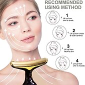 cheap Facial Care Device-3 in 1 Face Neck Massager ION LED Photon Therapy Facial Lifting Beauty Devices Remove Double Chin Anti Wrinkle Skin Care Tools