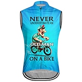 economico Maglie da uomo-Per uomo Gilet da ciclismo Maglia da Ciclismo Grafico Lettere &amp; Numeri Senza Maniche Bicicletta Gilet / Panciotto Maglia Top con 3 tasche posteriori Mountain Bike MTB Ciclismo su strada Asciugatura