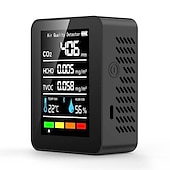cheap Humidifiers &amp; Dehumidifiers-Multifunctional 5in1 CO2 Meter Digital Temperature Humidity Tester Carbon Dioxide TVOC HCHO Detector Air Quality Monitor