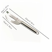 abordables Utensilios de cocina y gadgets-Cuchillo de escamas de pescado 3 en 1 de acero inoxidable, raspador de escamas de cuchillo de corte/raspado/excavación, peladores de dientes de sierra, fileteado de deshuesado