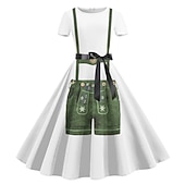 cheap Graphic Apparel-Halloween Oktoberfest Dress Maid Bavarian German Munich Wiesn Women's Traditional Style Cloth