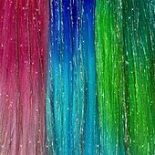 abordables Crocheter les cheveux-2pcs extensions de cheveux pour tresses ombre tressage cheveux ajouter une extension de cheveux clinquant cheveux tressés brillants 24 pouces cheveux tressés pré-étirés ombre 100g résistant à la