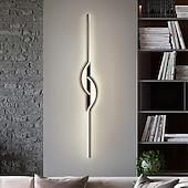 baratos Iluminação de Parede LED-lightinthebox led interior luz de parede forro desin 60cm curva interior moderno simples lâmpada de parede led acrílico lâmpada de parede é aplicável ao quarto sala de estar banheiro corredor branco