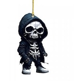 ieftine Decorațiuni de Halloween pentru suspendare și masă-pandantiv cu schelet de halloween, ornament pentru oglinda retrovizoare pentru mașină, pandantiv pentru decorațiuni interioare suspensie mașină din acril