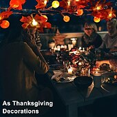 billige Batteridrevet-led lønneblad gresskar lyssnor 10/20/40 leds christmas halloween høst fest dekorasjon lys høst høst jul høst dekor hjemme fest peis