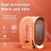 お買い得  暖房器具-ポータブル電気ヒーター サーモスタット付き 1200W 安全で静かな PTC セラミックヒーター 最大 20 平方メートルまで加熱 屋内 冬 温風送風機 ミニ ラジエーター ヒーター ファン 家庭用 寝室 バスルーム オフィス ro
