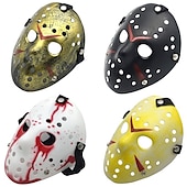 olcso Maszkok-Jason Vorhees Jason Voorhees Maszk Halloween-kellékek Felnőttek Férfi Női Vicces Ijesztő jelmez Mindszentek napja Farsang Könnyű farsangi jelmez