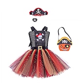 levne Dívčí kostýmy-Pirát Karnevalový kostým Šaty Cosplay kostým Sukénka Dětské Dívčí cosplay Večírek Karneval Plesová maškaráda Jednoduchý karnevalový kostým