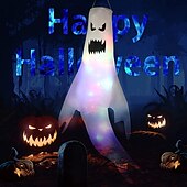 tanie Oświetlenie rekwizytów na Halloween-dekoracja halloweenowa oświetlone duchy wiszące światła led świecące duchy nocne światło na festiwal bar nawiedzony dom ogród na zewnątrz wewnątrz straszna atmosfera układ rekwizyty