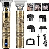 cheap Shaving &amp; Hair Removal-USB Rechargeable Hair Clippers and Beard Trimmer for Men - Precise T-Blade Trimmer with LCD Screen - Grooming Kit for Men