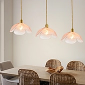 economico Luci Isola cucina-lampada a sospensione a led in vetro lampada da soffitto moderna in vetro soffiato a mano industriale led creativo loft bar cucina lampada da soffitto decorazione della casa installazione rosa verde