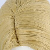 economico Parrucche dei personaggi dei film-Parrucche Lunghe Bionde da 42 Pollici per Donne Adulte Parrucche Lunghe Dritte per Cosplay di Principessa Parrucche in Capelli Sintetici per Carnevale Peluca Verde per Festa di Natale di Ragazze