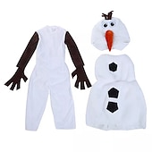 billige Guttekostymer-Frozen Olaf Temafestkostyme Cosplay Film-Cosplay for Gutt Jente Barne Karneval Maskerade