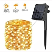 cheap Solar String Lights-Solar Copper Wire Lights Led Fairy Lights String Outdoor Waterproof Ground Plug Decorative Lights Christmas Lights
