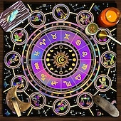 olcso Asztalterítők-tarot asztalterítő játékhoz, oltárterítő, boszorkánysági asztrológia dekoráció orákulumkártya pad tarot szőnyeg witcher dekor, parti ajándékok, parti ajándék dekoráció, parti kellékek varázsművészeti