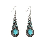 voordelige Sieradensets-1 set (1 stks ketting 1 paar oorbellen) sieraden set voor dames blauw dagelijks reizen festival legering retro
