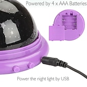 economico luci del proiettore della galassia stella-baby star sky proiettore lampada cambia colore stellato ufo led luce notturna luna cosmo giocattoli per bambini arredamento camera da letto regali di compleanno