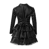 baratos Tops-Retro Vintage Punk e gótico Steampunk Casaco Smoking Casaco impermeável Drogador da praga Côr Sólida Mulheres Dia Das Bruxas Carnaval Baile de Máscaras Carnaval Espetáculo Festa Adulto Casaco Todas