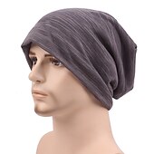 levne Čepice s čepicí-Unisex Čepice Beanie Černá Kávová Bavlna Cestování Plážový styl Venkovní Dovolená Bez vzoru