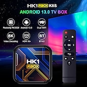 رخيصةأون تي في بوكس-صندوق التلفزيون الذكي hk1 rbox k8s android 13 8k android tv box rgb light 4gb 64gb wifi6 Dual wifi 2023 pk android 12 6k