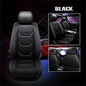 abordables Fundas de asiento para coche-Juego completo de lujo para 5 asientos funda de asiento delantero de coche universal 5D de PU impermeable almohadilla de protector de asiento transpirable