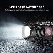 お買い得  戦術的な懐中電灯-強力な LED 懐中電灯ハイパワー 18650 usb 充電式ズーム釣りランタン 5 モード防水自転車ライト戦術的なトーチ