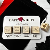 preiswerte Hochzeitsdekorationen-Datum Nacht Würfel nach dunkler Ausgabe | Geschenk zum 5. Jahrestag | Paargeschenk | Hochzeits- oder Verlobungsgeschenk, Valentinstagsgeschenk