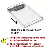 halpa Tietokoneen oheislaitteet-kovalevy kotelo 2.5 usb 3.0 sata kotelo läpinäkyvä ulkoinen caddy hdd ssd