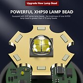 お買い得  戦術的な懐中電灯-強力な LED 懐中電灯ハイパワー 18650 usb 充電式ズーム釣りランタン 5 モード防水自転車ライト戦術的なトーチ