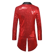 billige Topper-Retro / vintage 1980erne Jakke ملابس السهرة للرجال tailcoat Disk Paljetter Herre Halloween Karneval Maskerade Fest Fest / aften Stadie Voksne Frakk