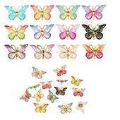 cheap Wall Accents-30pcs Stereoscopic 3D Simulation Butterfly Pushpins Creative Pushpins Decorative Flowers Cork Board Nails For Bulletin Boards, Photos, Wall Charts School Supplies And Accessories