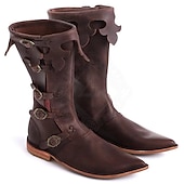 levne obuv-Retro Středověké Renesanční Ke kolenům Turn Shoes Pirát Viking Vikingové Ranger Elfí Maškarní kostým Pánské Keltské Pirát Královský předvečer Všech svatých Karneval Plesová maškaráda Karneval Výkon
