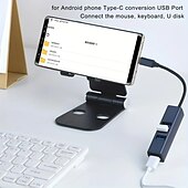 preiswerte USB-Hubs-USB-Expander 4-in-1 3.0 Hub Splitter Typ C 100 Megabit Netzwerkkarte Notebook One Drag Four Expander