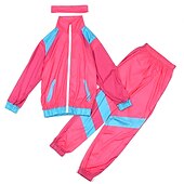 お買い得  1980年代-1980年代 ヒップホップ ストリートスタイル パンツ セット ジャケット ディスコ 仮装 男の子 女の子 カーニバルコスチューム マスカレード パーティー マスカレード カジュアル／普段着 子供用 上着 パンツ